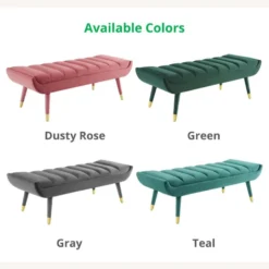 Other Modern Bench In Green Channel Tufted Velvet Finish - 1500 1500 frame 0 1583