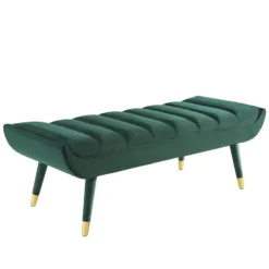 Other Modern Bench In Green Channel Tufted Velvet Finish - 1500 1500 frame 0 1586