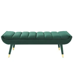 Other Modern Bench In Green Channel Tufted Velvet Finish - 1500 1500 frame 0 1590
