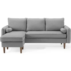 Other Sectional Sofa In Light Gray W/ Dense Foam Padding