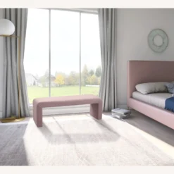 Other Contemporary Style Bench In Pink Velvet Finish - 1500 1500 frame 0 1638