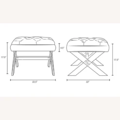 Other Bench In Gray Button Tufted Seat & Acrylic Legs - 1500 1500 frame 0 1645