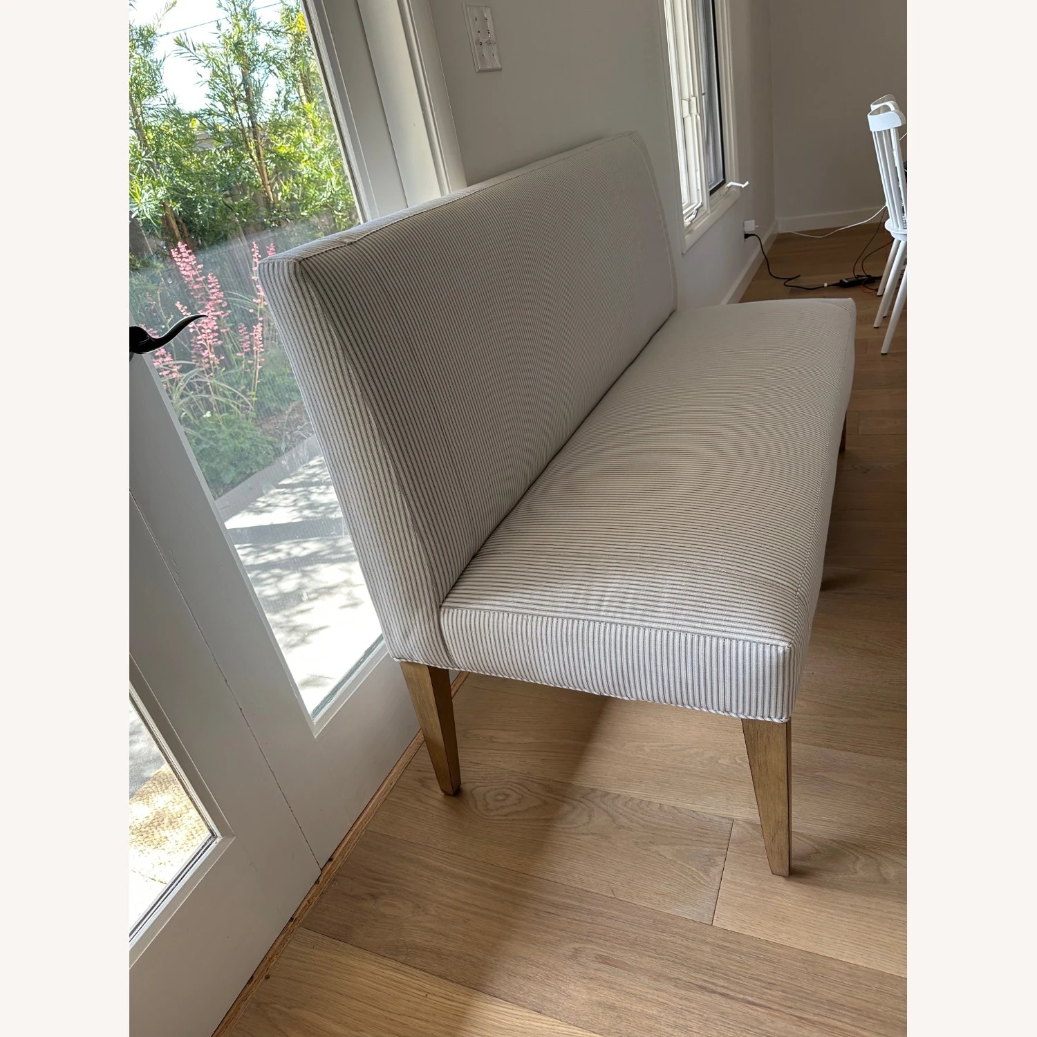 Serena & Lily Ross Dining Bench Perennials Fabric 2 Serena & Lily Ross Dining Bench Perennials Fabric - Image 2