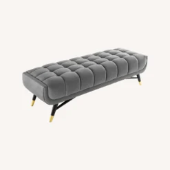 Other 60" Bench In Gray Velvet With Black Legs Finish - 1500 1500 frame 0 1676