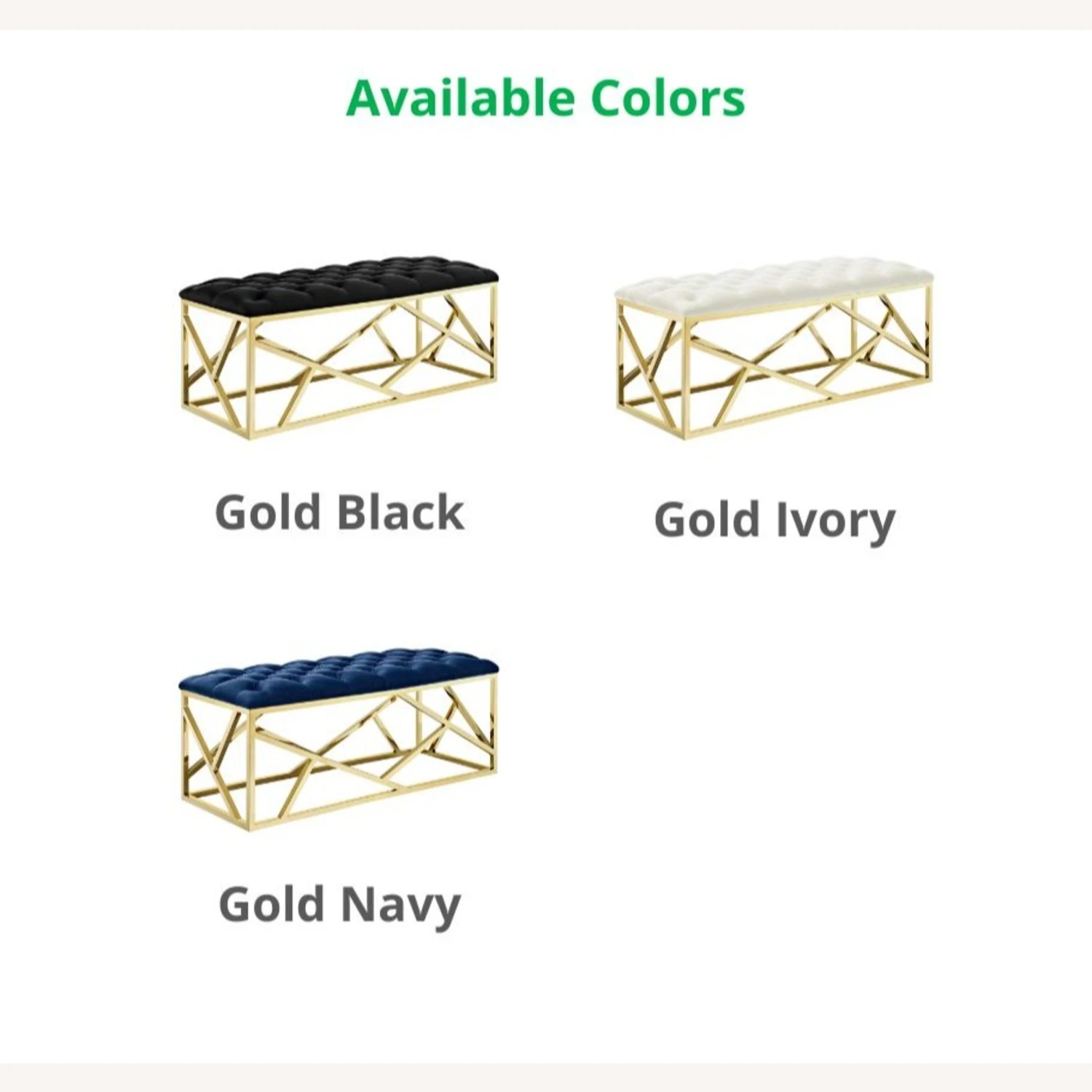 Other Bench In Tufted Ivory Velvet Polyester Fabric 7 Other Bench In Tufted Ivory Velvet Polyester Fabric - Image 7