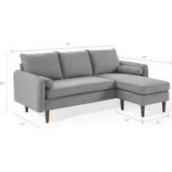 Other Sectional Sofa In Light Gray W/ Dense Foam Padding 21 Other Sectional Sofa In Light Gray W/ Dense Foam Padding - 1500 1500 frame 0 172