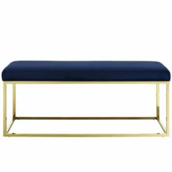 Other Bench In Navy Fabric W/ Gold Steel Base - 1500 1500 frame 0 1724