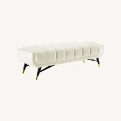 Other 60" Bench In Ivory Velvet With Black Legs Finish - 1500 1500 frame 0 1760