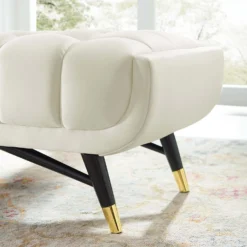 Other 60" Bench In Ivory Velvet With Black Legs Finish - 1500 1500 frame 0 1761