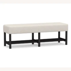 Pottery Barn Clyde Upholstered Bench,Charcoal Frame