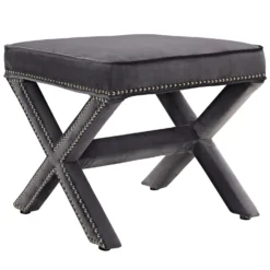 Other Bench In Gray Fabric W/ Elegant Nailhead Trim - 1500 1500 frame 0 1831