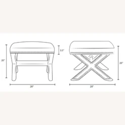 Other Bench In Gray Fabric W/ Elegant Nailhead Trim - 1500 1500 frame 0 1834