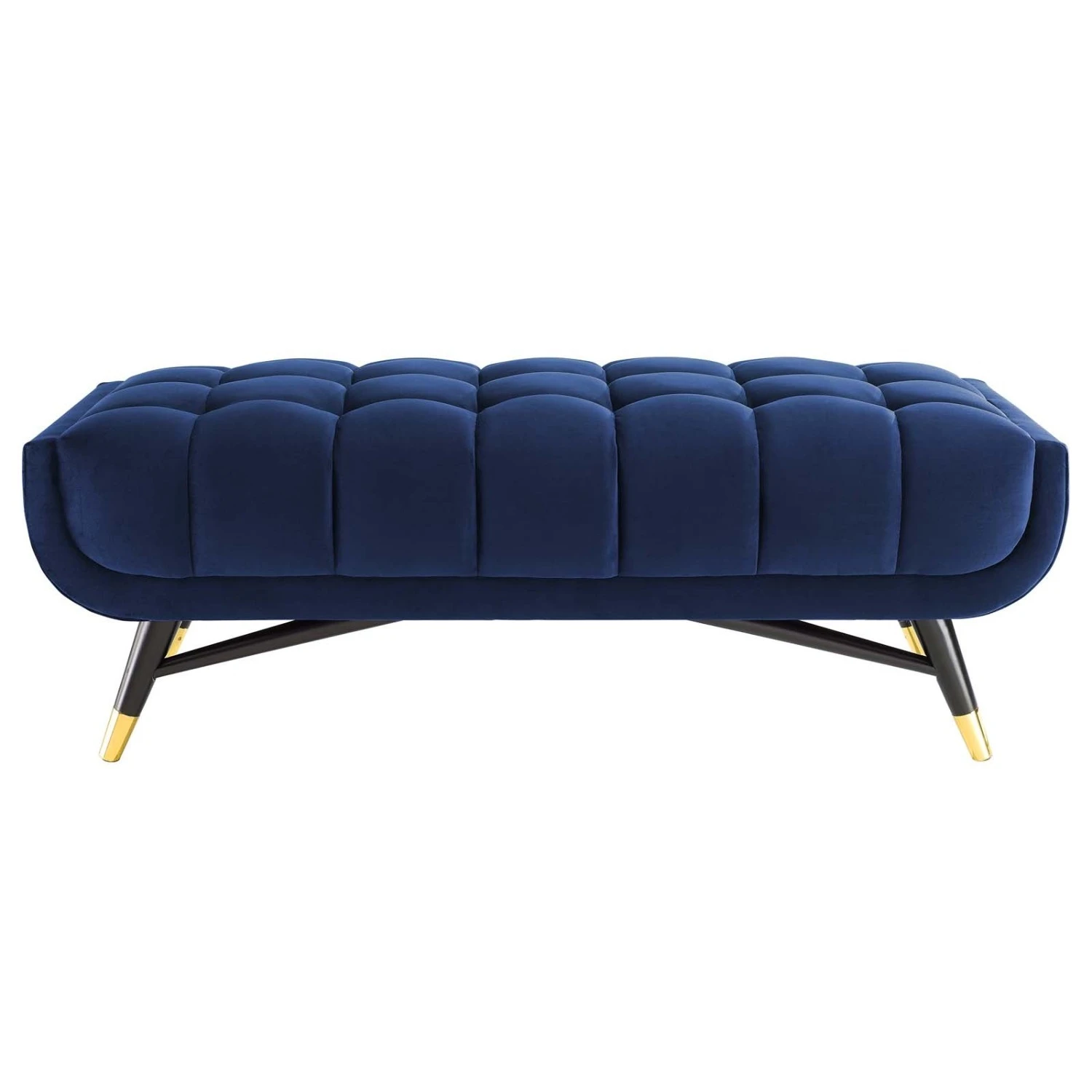 Other 47.5" Bench In Midnight Blue Velvet Upholstery 2 Other 47.5" Bench In Midnight Blue Velvet Upholstery - Image 2
