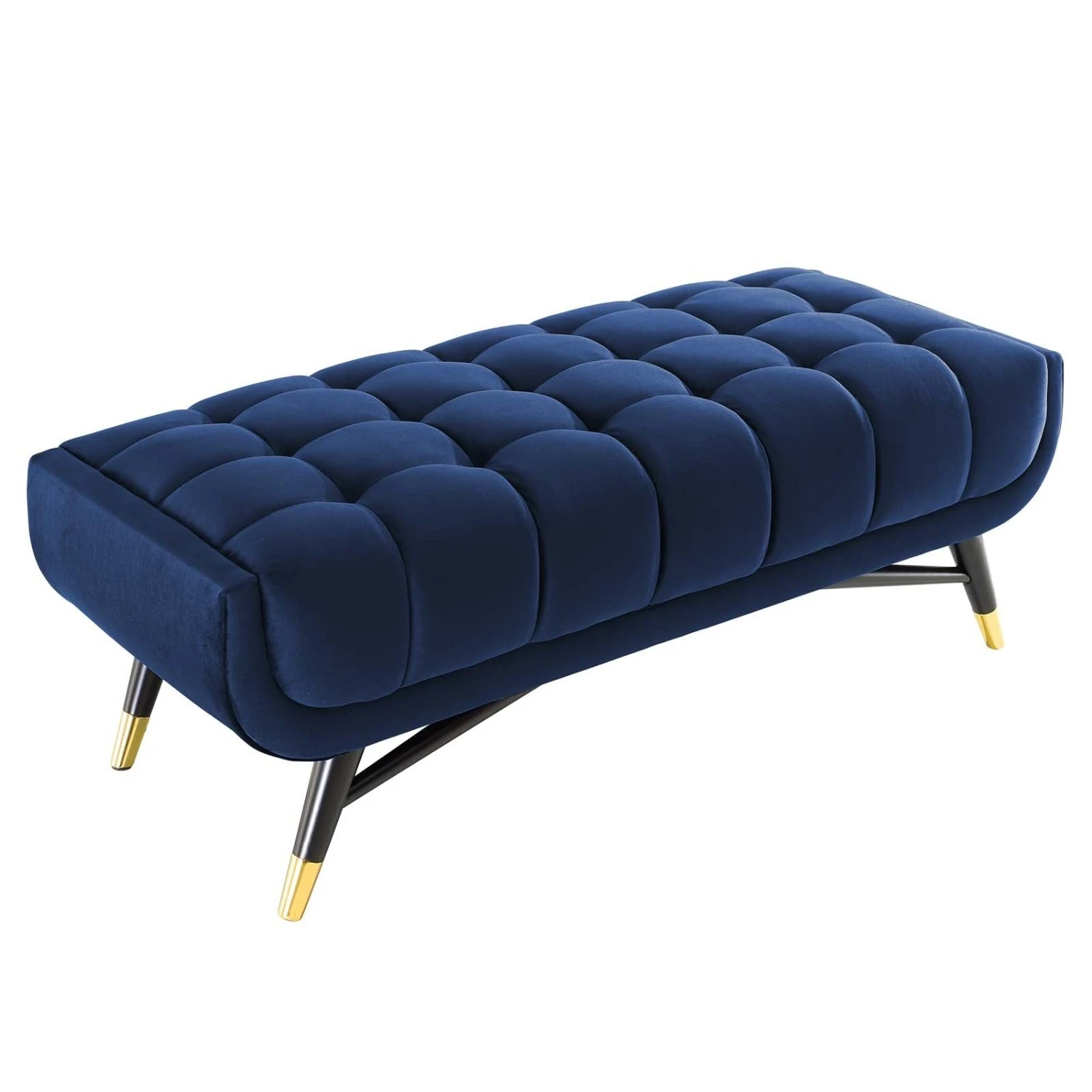 Other 47.5" Bench In Midnight Blue Velvet Upholstery 7 Other 47.5" Bench In Midnight Blue Velvet Upholstery - Image 7