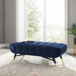 Other 47.5" Bench In Midnight Blue Velvet Upholstery 15 Other 47.5" Bench In Midnight Blue Velvet Upholstery - 1500 1500 frame 0 1849