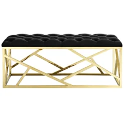 Other Bench In Tufted Black Velvet Polyester Fabric - 1500 1500 frame 0 1868