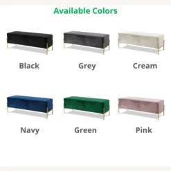 Bench In Green Velvet Upholstery & Gold Tone Base - 1500 1500 frame 0 1887