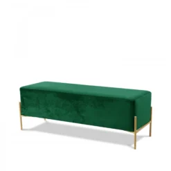 Bench In Green Velvet Upholstery & Gold Tone Base - 1500 1500 frame 0 1888