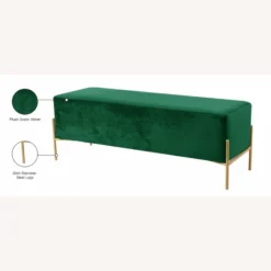Bench In Green Velvet Upholstery & Gold Tone Base - 1500 1500 frame 0 1889