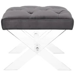 Other Bench In Gray Velvet Upholstery & Acrylic Base - 1500 1500 frame 0 1912