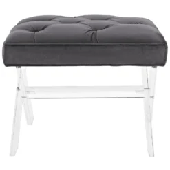 Other Bench In Gray Velvet Upholstery & Acrylic Base - 1500 1500 frame 0 1913