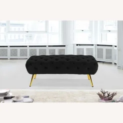 Other Bench In Black Velvet W/ Button-Tufted Seat - 1500 1500 frame 0 1944