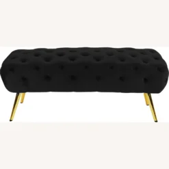 Other Bench In Black Velvet W/ Button-Tufted Seat - 1500 1500 frame 0 1945