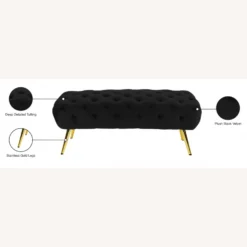 Other Bench In Black Velvet W/ Button-Tufted Seat - 1500 1500 frame 0 1946