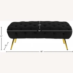 Other Bench In Black Velvet W/ Button-Tufted Seat - 1500 1500 frame 0 1948