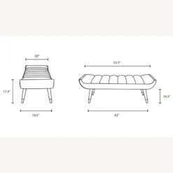 Other Modern Accent Bench In Channel Tufted Teal Velvet - 1500 1500 frame 0 1954