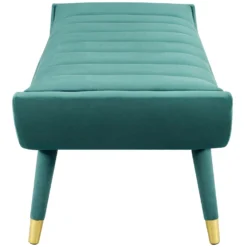 Other Modern Accent Bench In Channel Tufted Teal Velvet - 1500 1500 frame 0 1956
