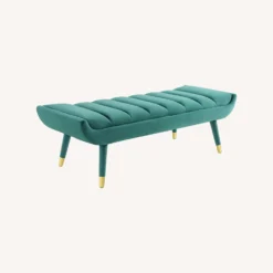 Other Modern Accent Bench In Channel Tufted Teal Velvet - 1500 1500 frame 0 1958