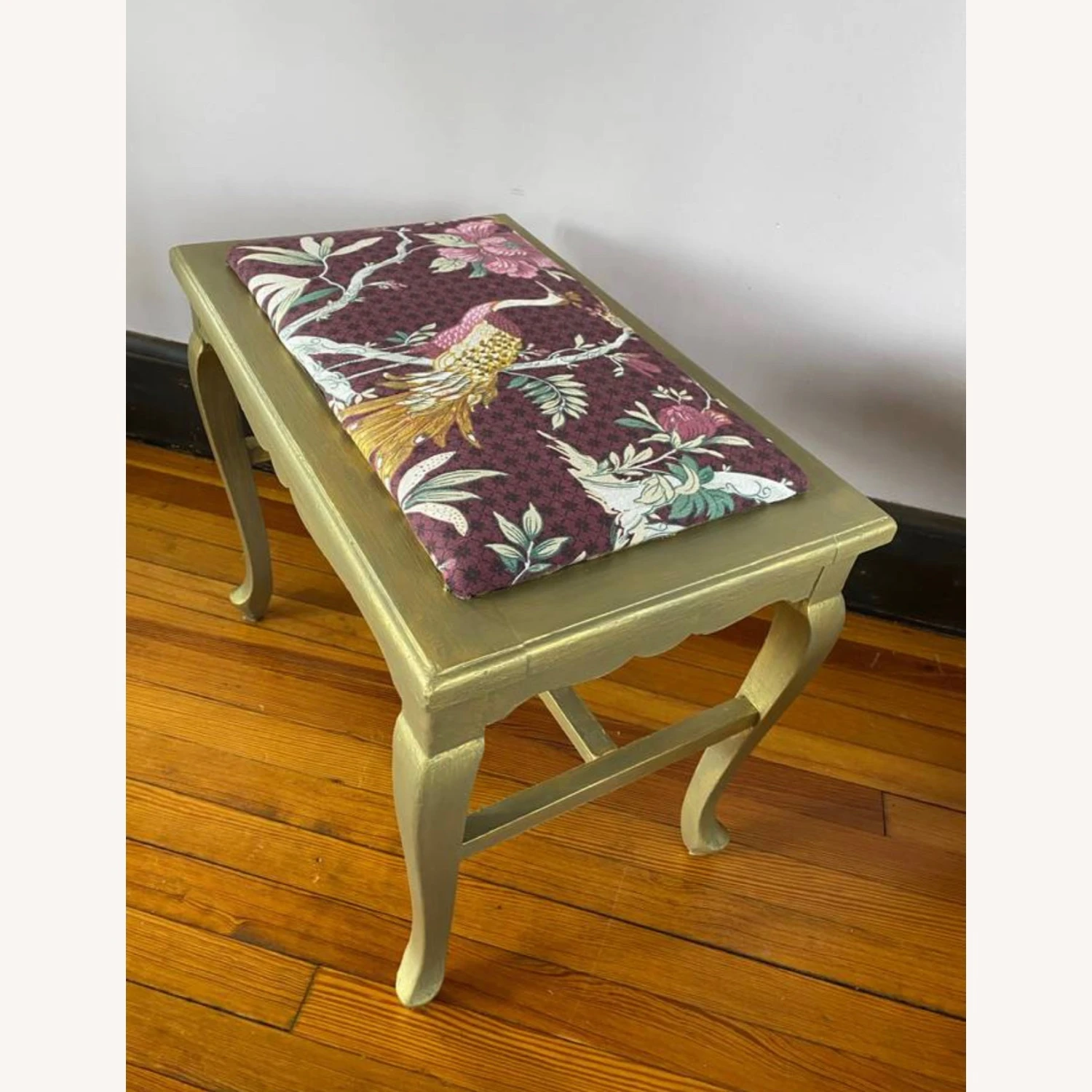 Hand Painted Vanity Bench 4 Hand Painted Vanity Bench - Image 4