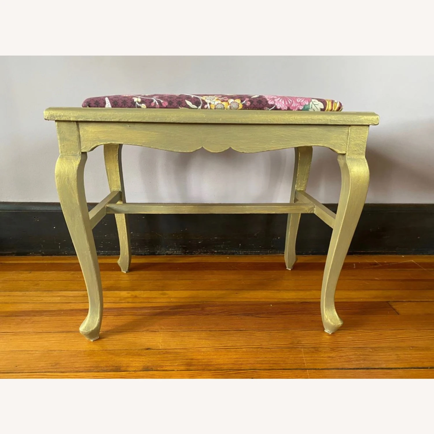 Hand Painted Vanity Bench 9 Hand Painted Vanity Bench - Image 9