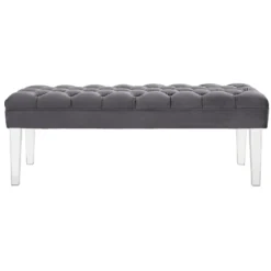 Other Bench In Grey Performance Velvet Upholstery