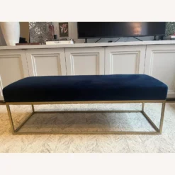 West Elm Ink Blue Performance Velvet Bench - 1500 1500 frame 0 2048