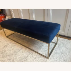 West Elm Ink Blue Performance Velvet Bench - 1500 1500 frame 0 2049