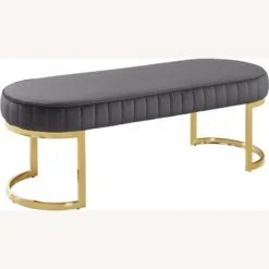 Other Bench In Grey Velvet W/ Geometrically Curved Legs - 1500 1500 frame 0 2061
