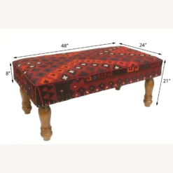 Vintage Odom Handmade Kilim Upholstered Settee