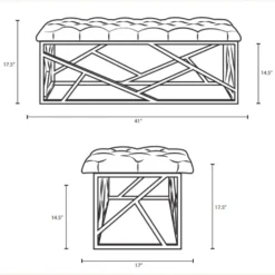 Other Bench In Ivory Fabric Seat & Gold Base - 1500 1500 frame 0 2103