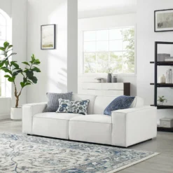 Other 2-Piece Sectional In White Fabric Upholstery - 1500 1500 frame 0 212