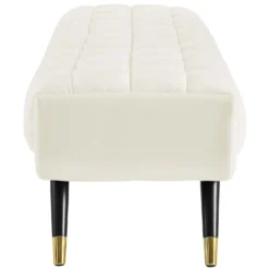 Other Bench In Ivory Velvet Fabric W/ Black Legs 11 Other Bench In Ivory Velvet Fabric W/ Black Legs - 1500 1500 frame 0 2122