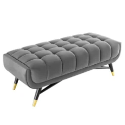 Other 47.5" Bench In Gray Velvet Polyester Upholstery - 1500 1500 frame 0 2140