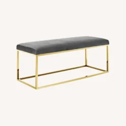 Other Bench In Gray Fabric W/ Gold Steel Base - 1500 1500 frame 0 2151
