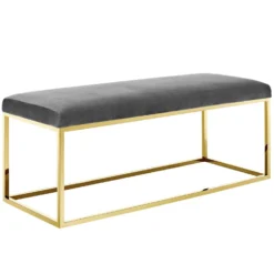 Other Bench In Gray Fabric W/ Gold Steel Base - 1500 1500 frame 0 2153