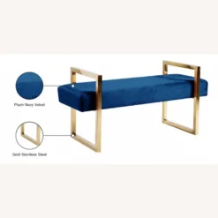 Other Bench In Thick Navy Velvet & Gold Base - 1500 1500 frame 0 2160