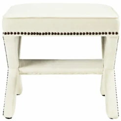 Other Bench In Ivory Fabric W/ Elegant Nailhead Trim