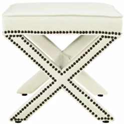 Other Bench In Ivory Fabric W/ Elegant Nailhead Trim - 1500 1500 frame 0 2237