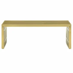 Other Modern Bench In Gold Stainless Steel Base
