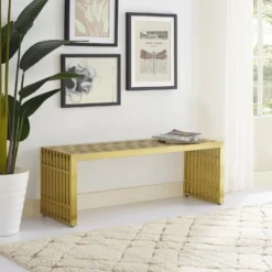 Other Modern Bench In Gold Stainless Steel Base - 1500 1500 frame 0 2261